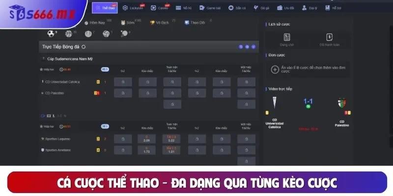 Cá cược thể thao - Đa dạng qua từng kèo cược Cá cược thể thao - Đa dạng qua từng kèo cược