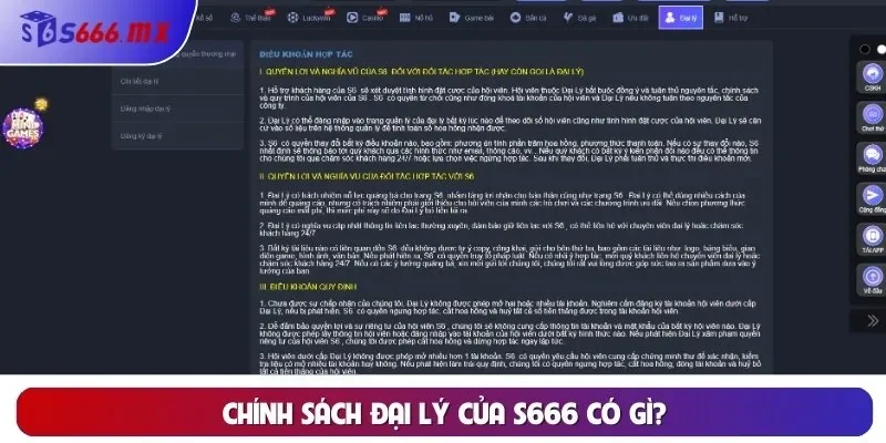 Chính sách đại lý của S666 có gì? Chính sách đại lý của S666 có gì?